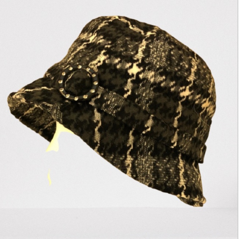 Black White Tweed Fashion Hat - CollectionEighteen